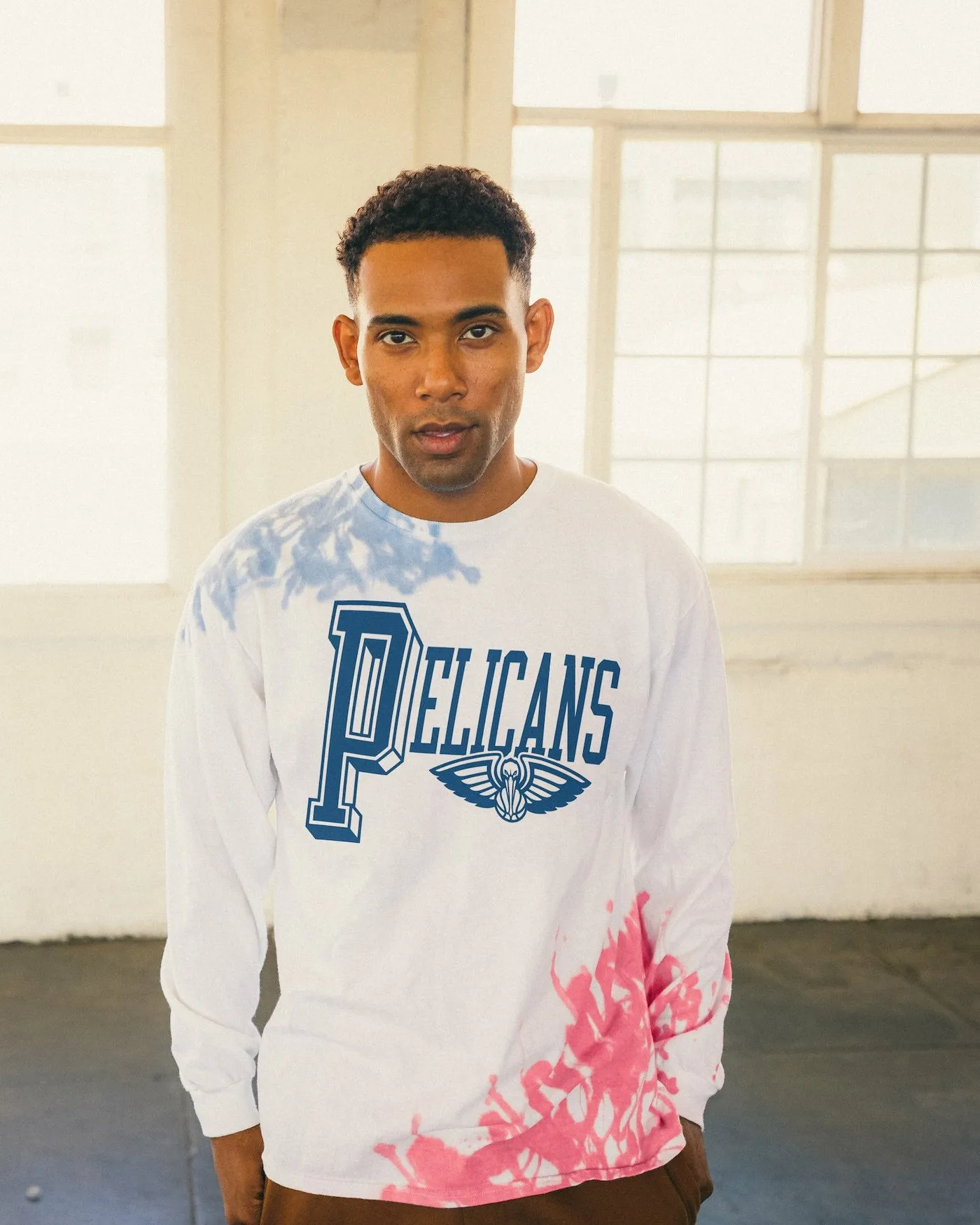 NBA New Orleans Pelicans Tie Dye Flea Market Long Sleeve Tee sold by Junk Food Clothing product image thumbnail 2