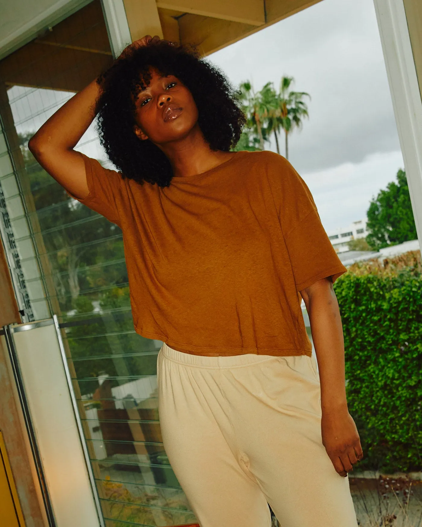 Women's Linen Crop Tee sold by Junk Food Clothing product image thumbnail 2