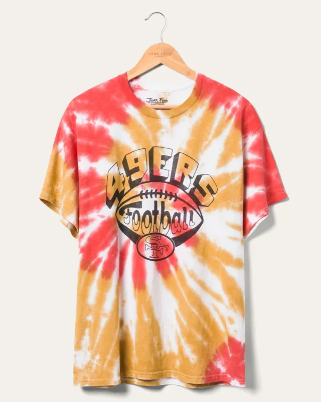 San Francisco 49ers Football Tie Dye Tee sold by Junk Food Clothing