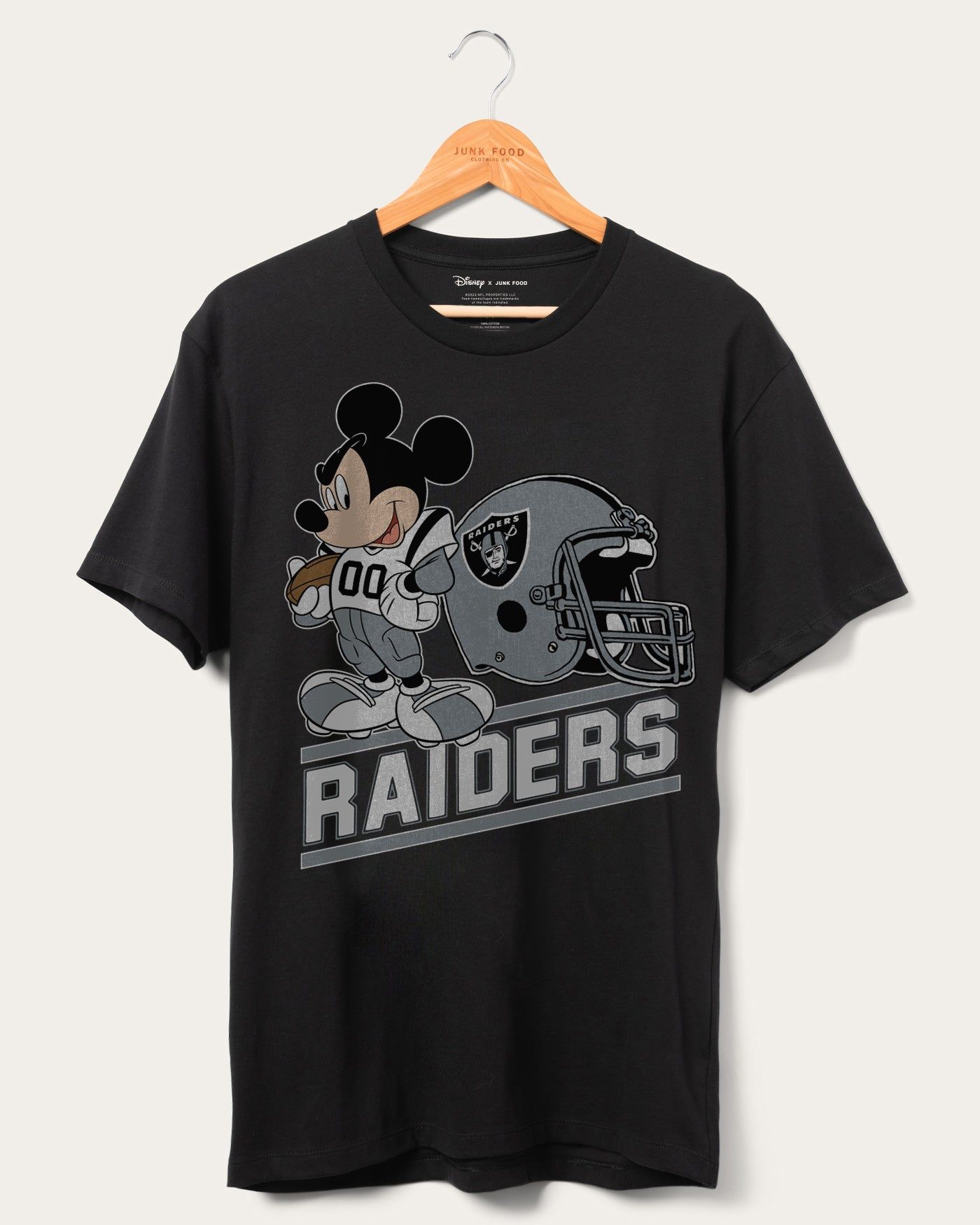 Raiders Disney Mickey Came to Play Fan Tee sold by Junk Food Clothing
