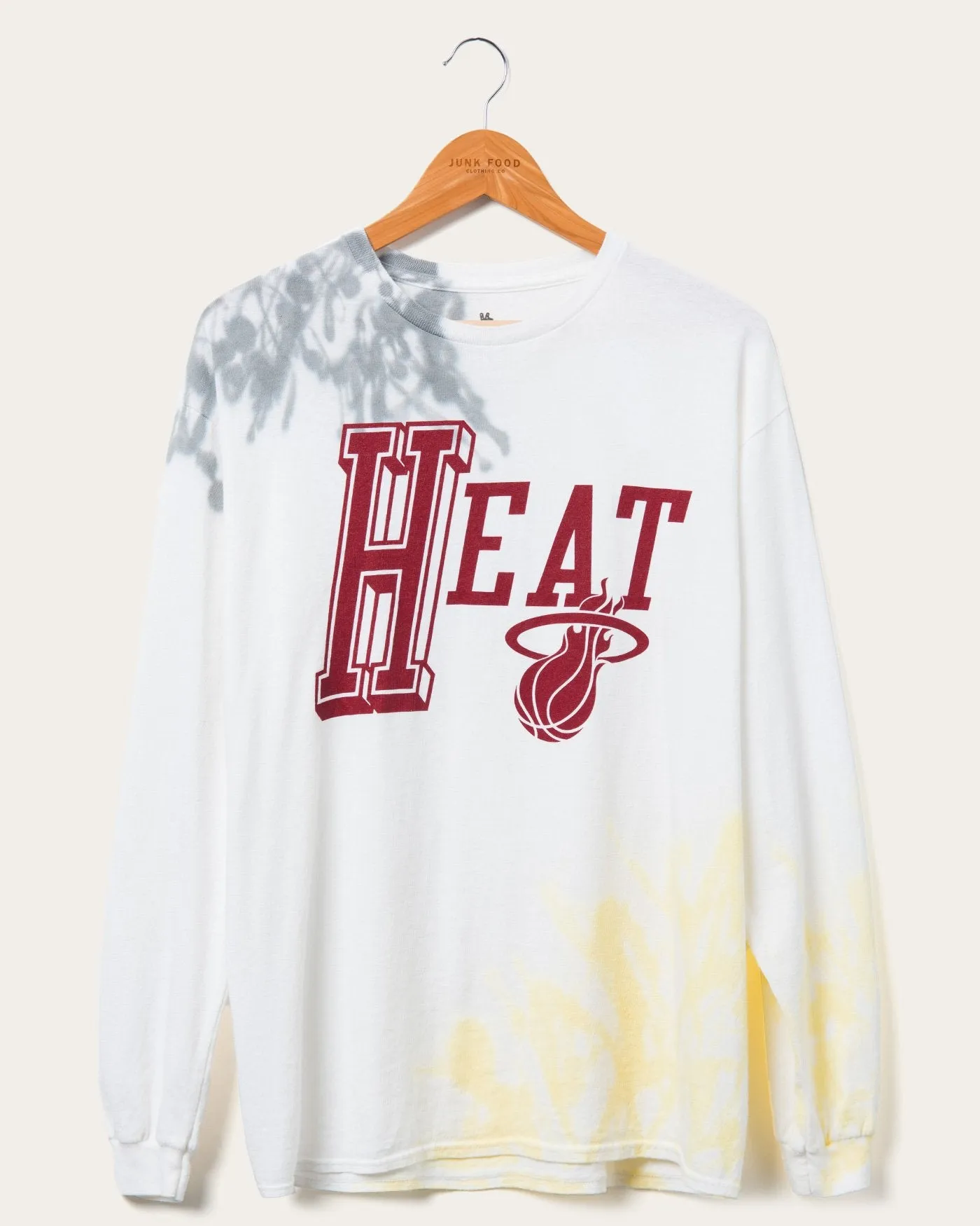 NBA Miami Heat Tie Dye Flea Market Long Sleeve Tee sold by Junk Food Clothing