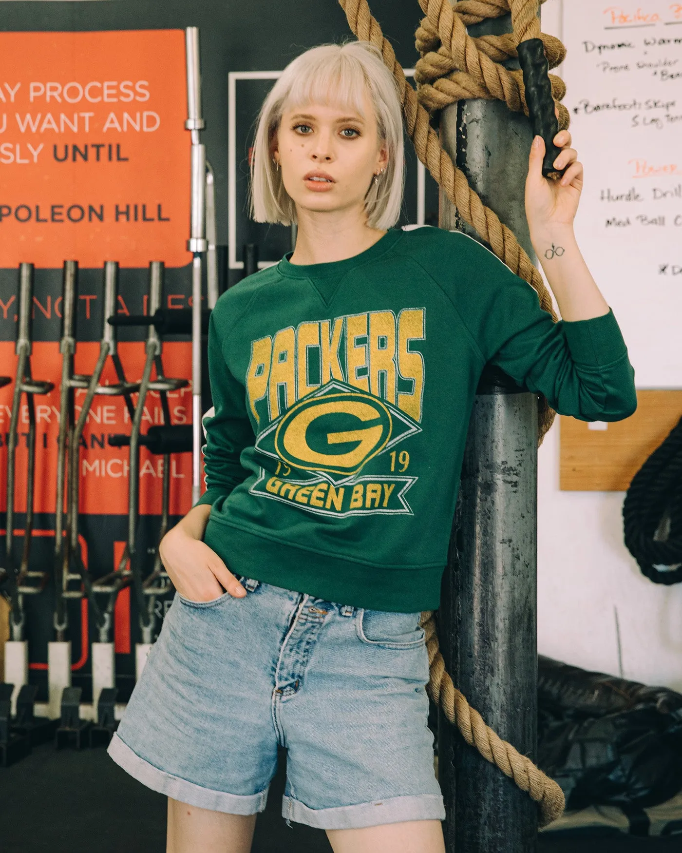 Womens Packers Overtime Crew sold by Junk Food Clothing product image thumbnail 2