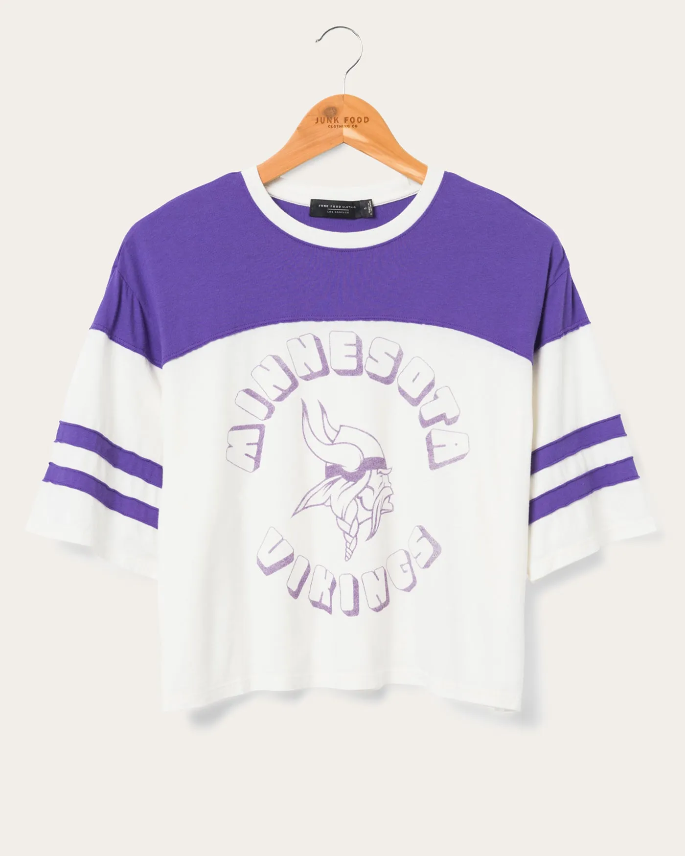 Women's Minnesota Vikings Hail Mary Tee sold by Junk Food Clothing
