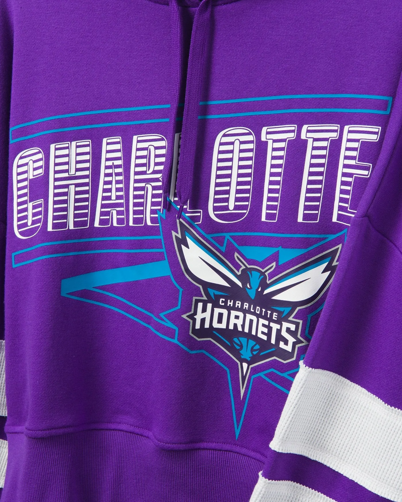 Women's Hornets Overtime Striped Fleeve Hoodie sold by Junk Food Clothing product image thumbnail 3
