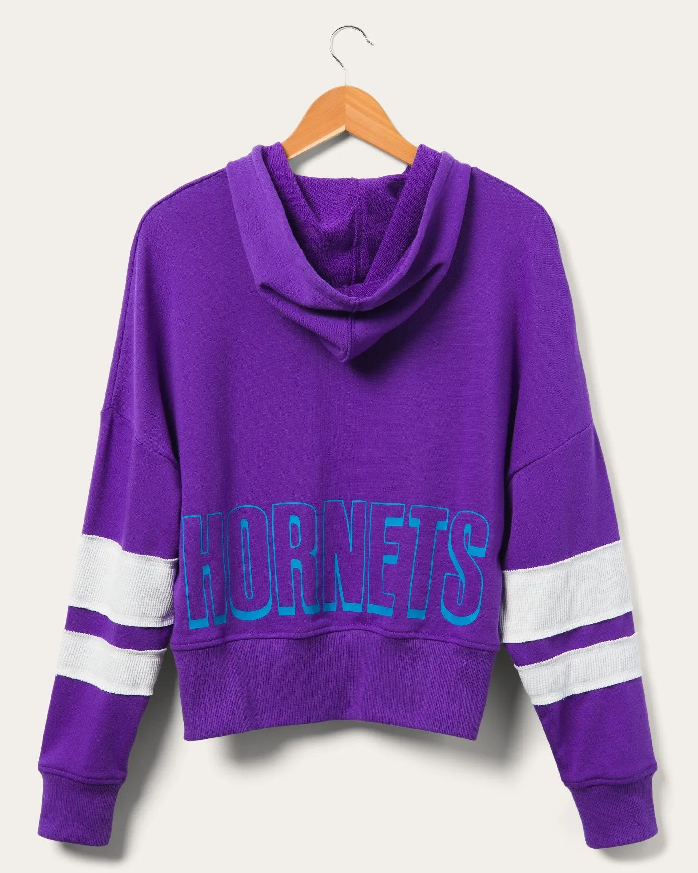 Women's Hornets Overtime Striped Fleeve Hoodie sold by Junk Food Clothing product image thumbnail 2