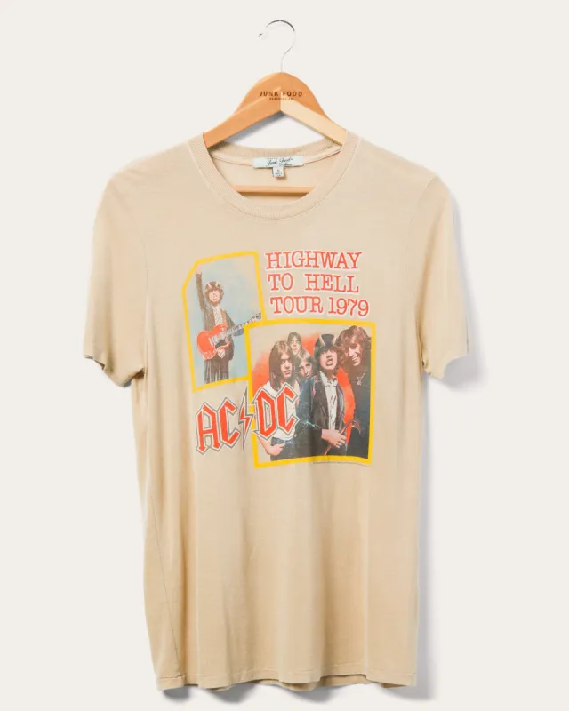 Womens AC/DC Highway to Hell Vintage Tissue Tee sold by Junk Food Clothing