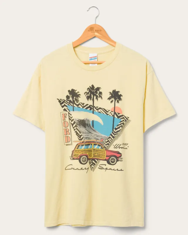Ford 1951 Woodie Flea Market Tee sold by Junk Food Clothing