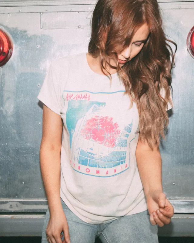 WOMENS DEF LEPPARD PYROMANIA VINTAGE TEE made by Junk Food Clothing