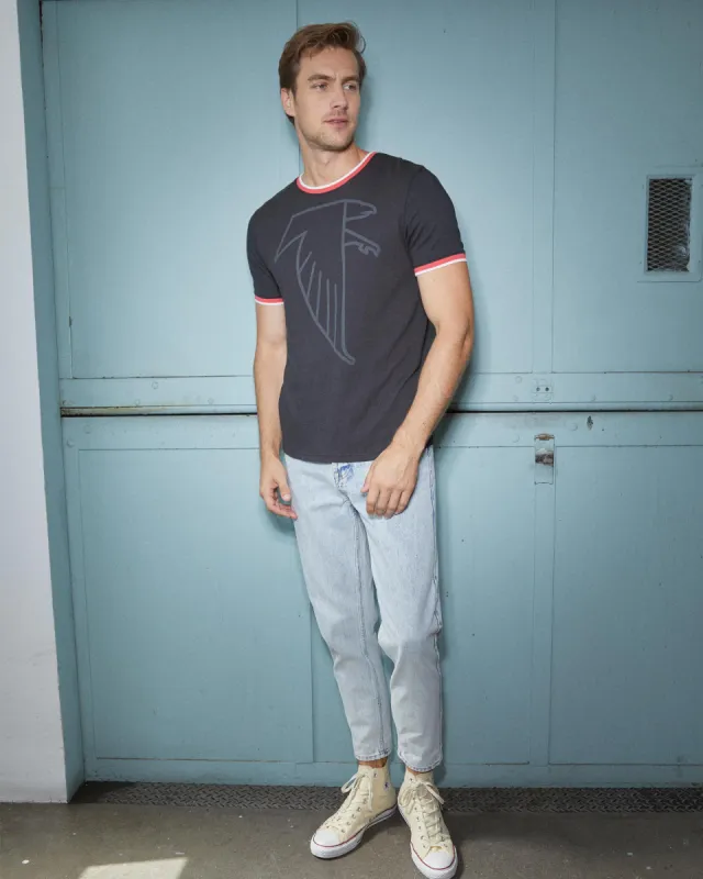 Men's Falcons Throwback Ringer Tee sold by Junk Food Clothing