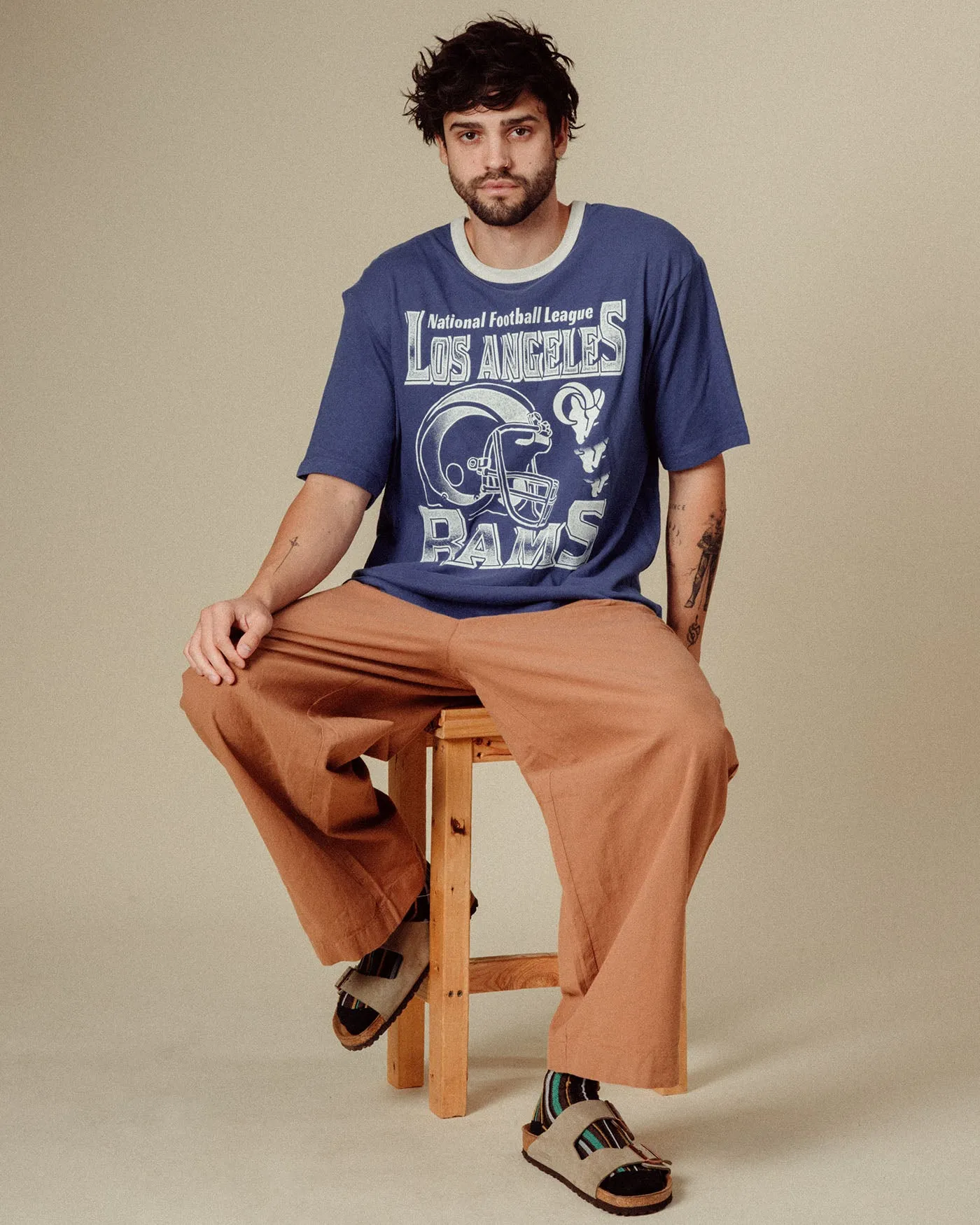 Los Angeles Rams Oversized Ringer Tee sold by Junk Food Clothing product image thumbnail 2