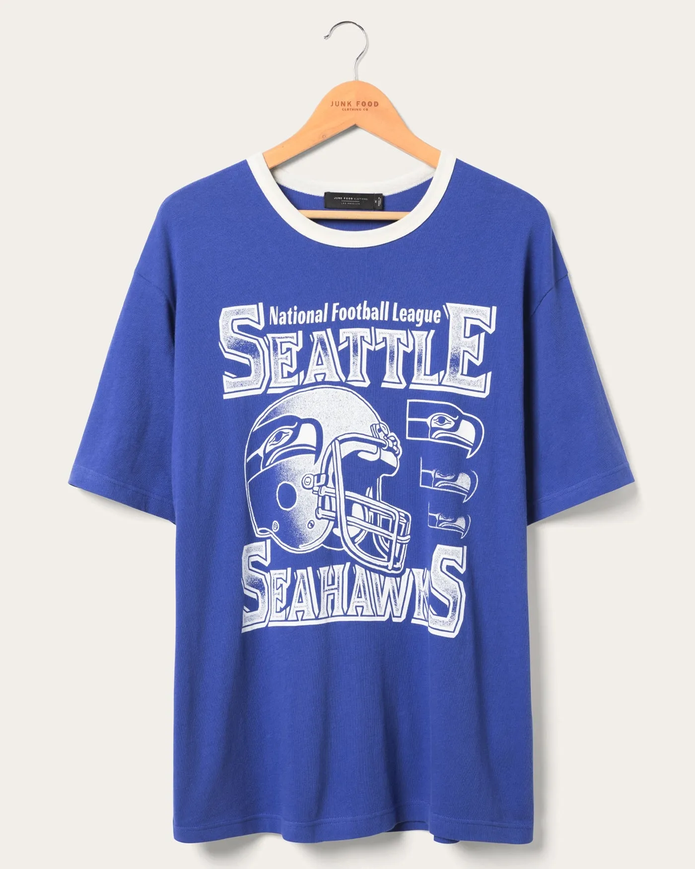 Seattle Seahawks Oversized Ringer Tee sold by Junk Food Clothing