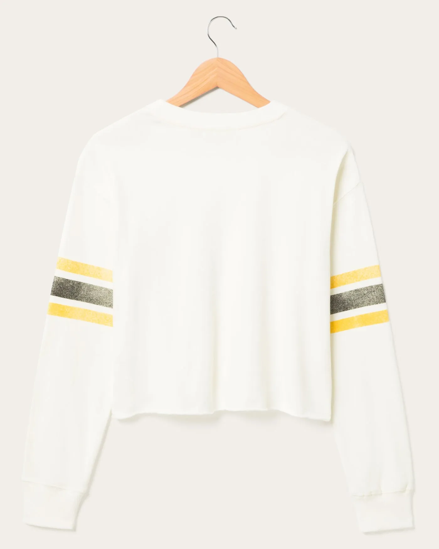 Women's Pittsburgh Steelers Kickoff Crop Crew Fleece sold by Junk Food Clothing product image thumbnail 2