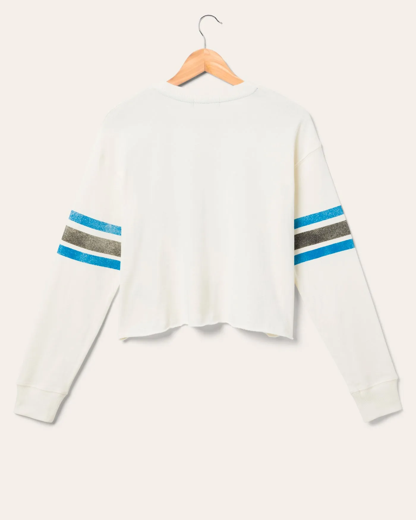 Women's Detroit Lions Kickoff Crop Crew Fleece sold by Junk Food Clothing product image thumbnail 2