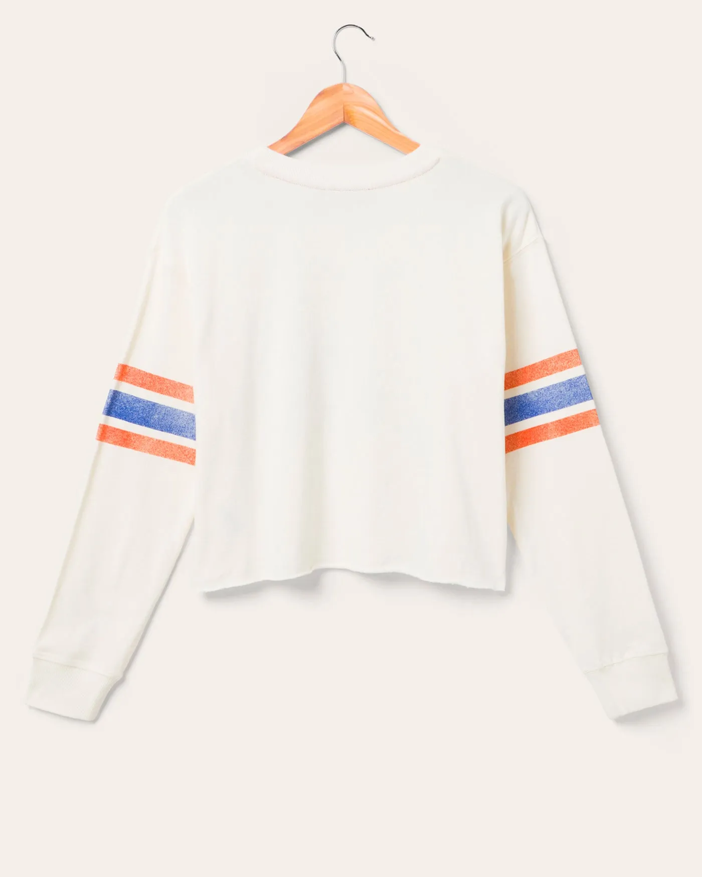 Women's Denver Broncos Kickoff Crop Crew Fleece sold by Junk Food Clothing product image thumbnail 3