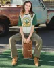 Women's Green Bay Packers Color Block Crop Tee sold by Junk Food Clothing