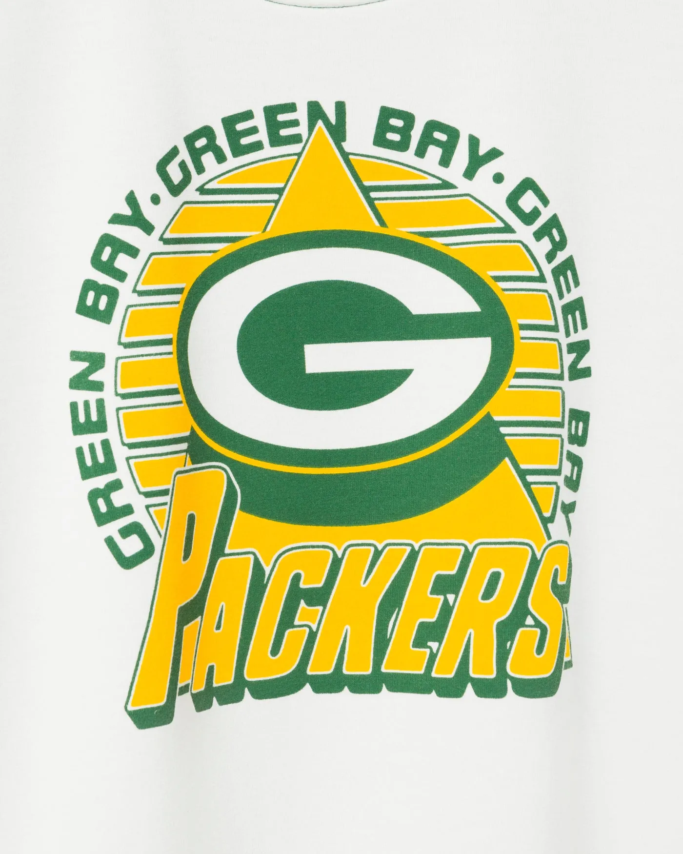 Women's Green Bay Packers Color Block Crop Tee sold by Junk Food Clothing product image thumbnail 5