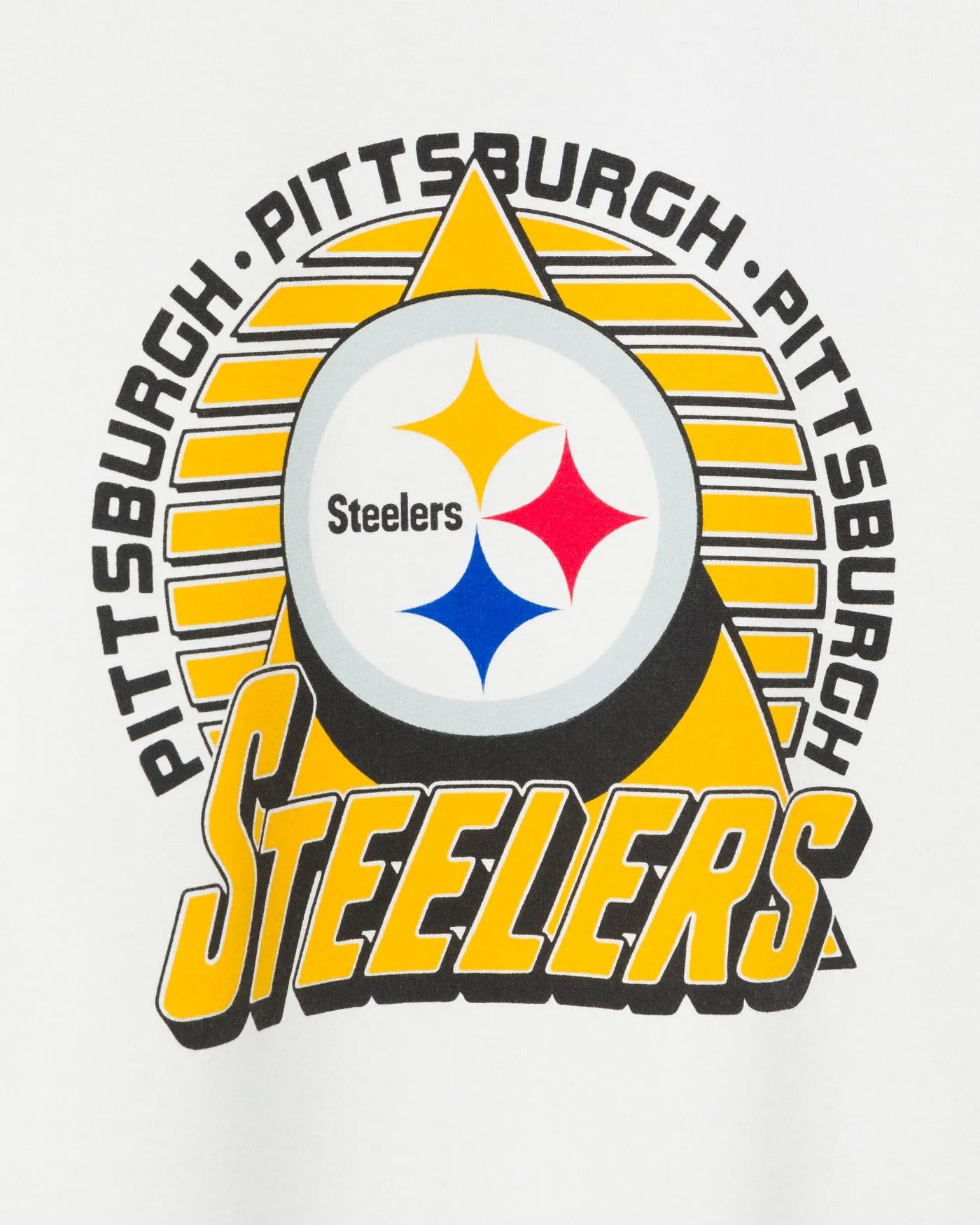 Women's Pittsburgh Steelers Color Block Crop Tee sold by Junk Food Clothing product image thumbnail 4