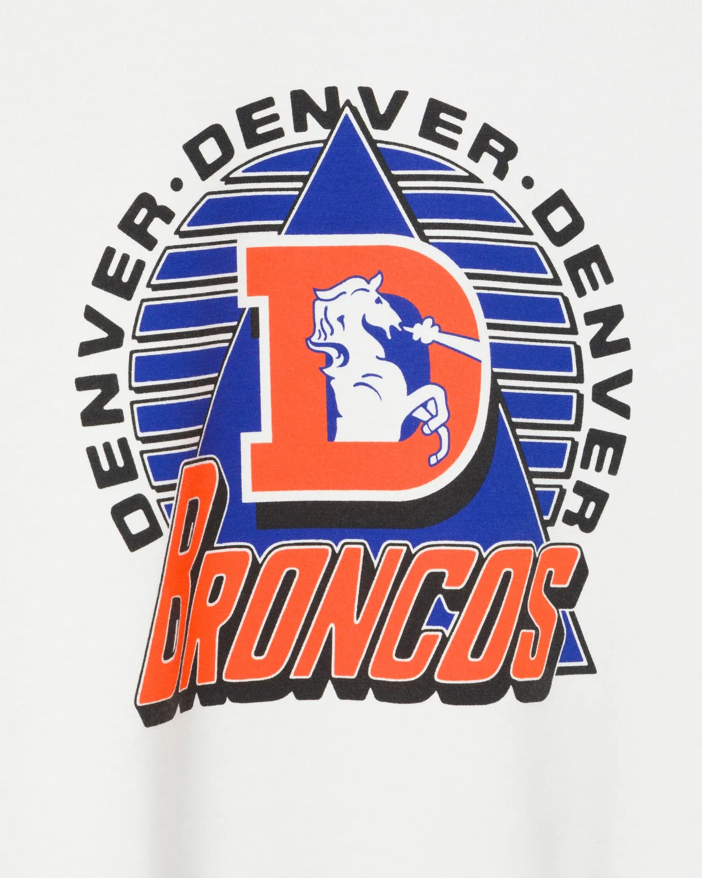 Women's Denver Broncos Color Block Crop Tee sold by Junk Food Clothing product image thumbnail 4