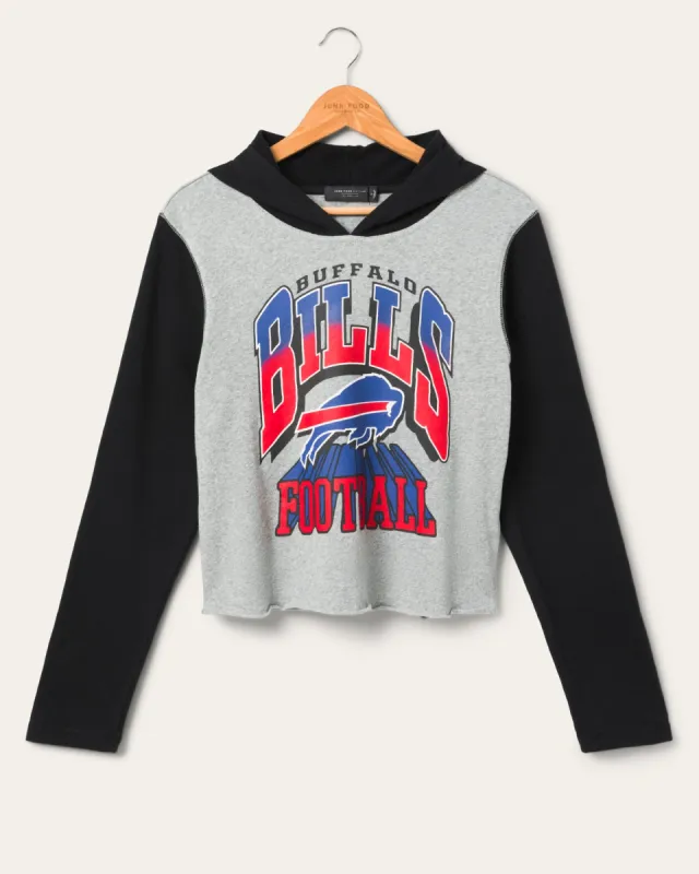 Women's Buffalo Bills Block Crop Hoodie sold by Junk Food Clothing