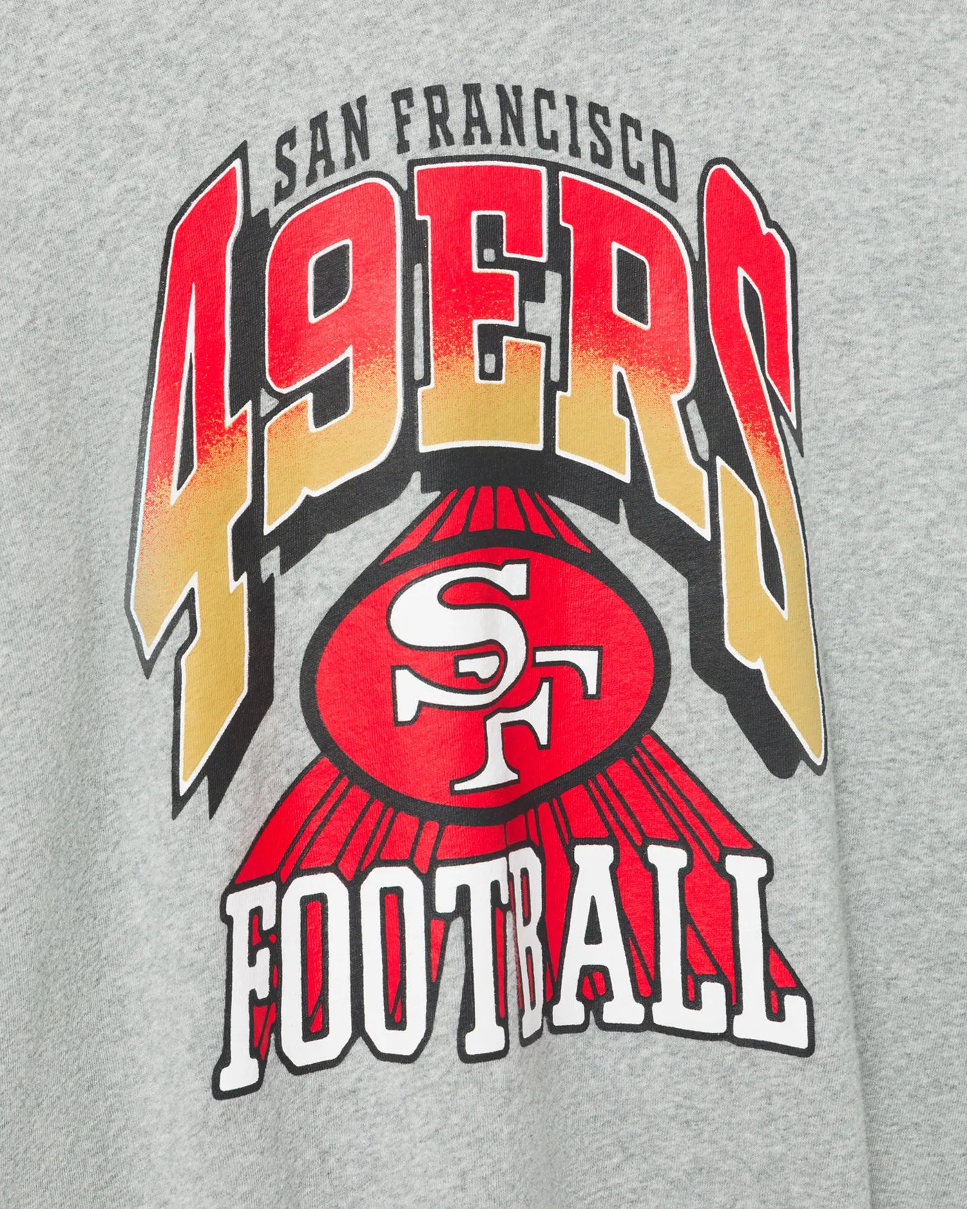 Women's San Francisco 49ers Block Crop Hoodie sold by Junk Food Clothing product image thumbnail 4