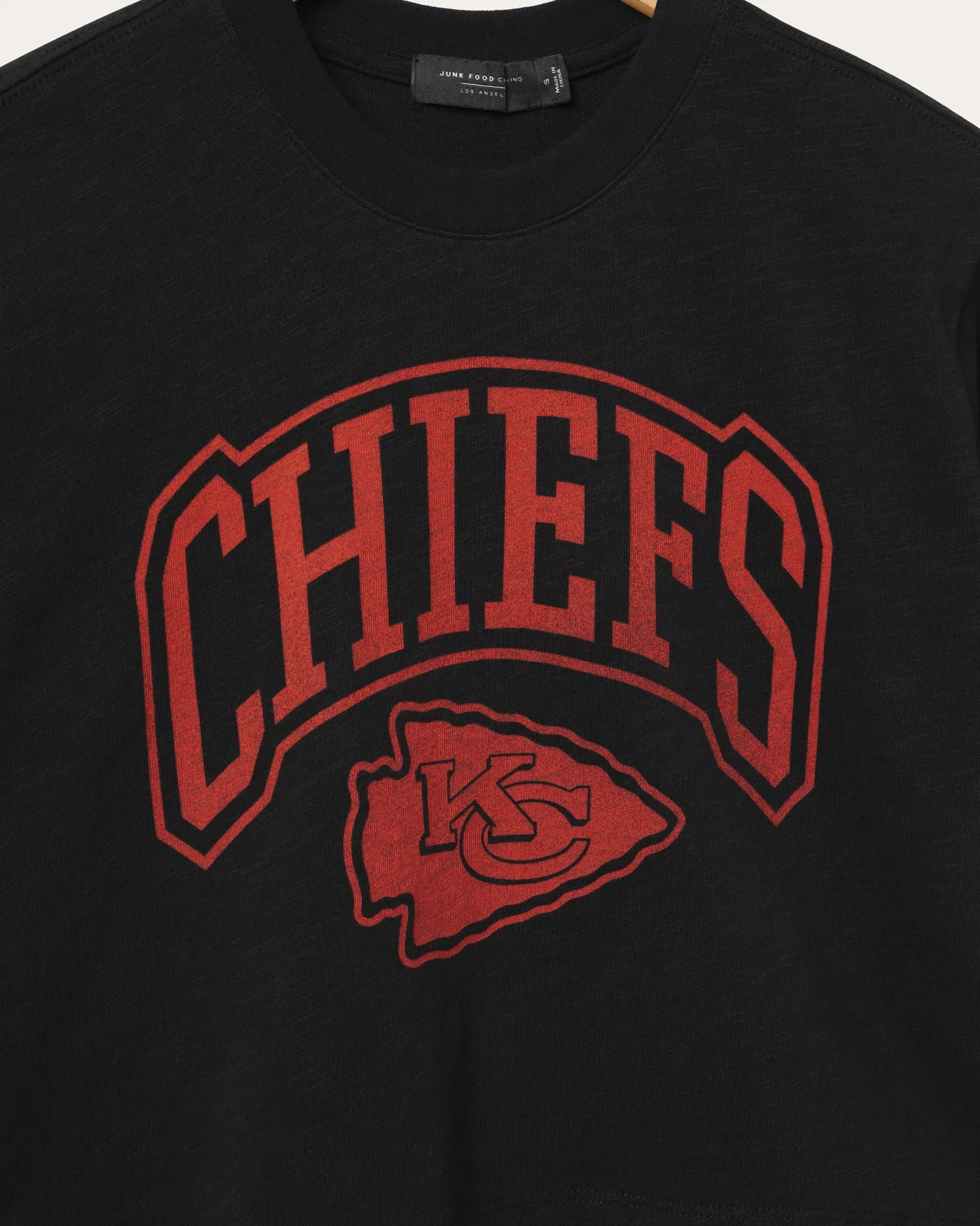 Women's Kansas City Chiefs Blitz Mock Neck Crop Tee sold by Junk Food Clothing product image thumbnail 5