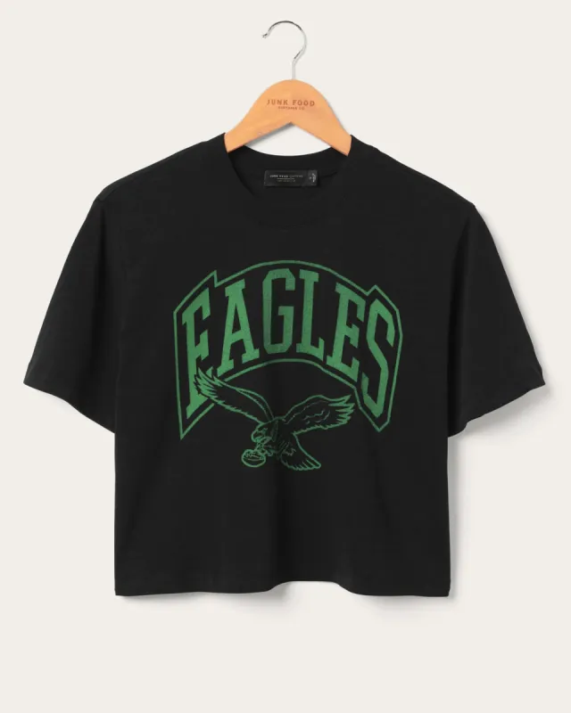 Women's Philadelphia Eagles Blitz Mock Neck Crop Tee sold by Junk Food Clothing