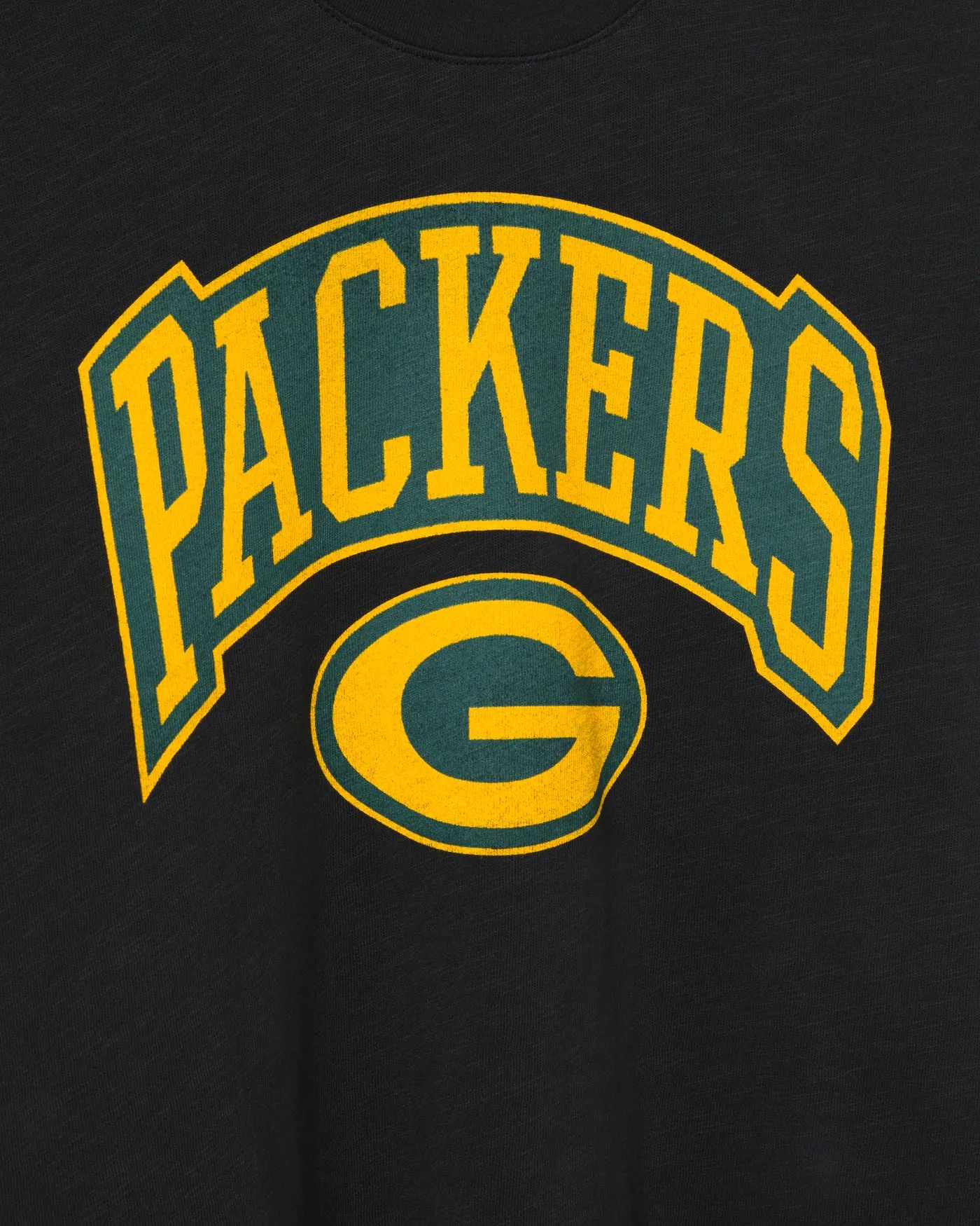 Women's Green Bay Packers Blitz Mock Neck Crop Tee sold by Junk Food Clothing product image thumbnail 4