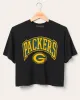 Women's Green Bay Packers Blitz Mock Neck Crop Tee sold by Junk Food Clothing