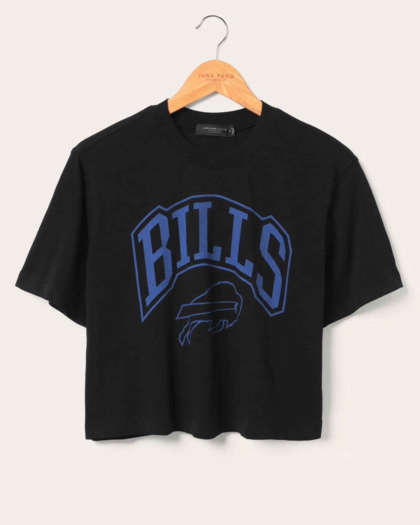 Women's Buffalo Bills Blitz Mock Neck Crop Tee sold by Junk Food Clothing