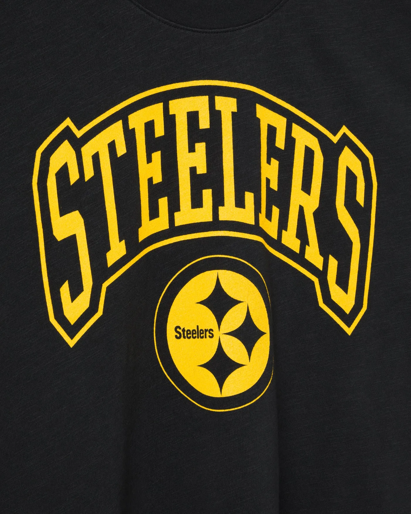 Women's Pittsburgh Steelers Blitz Mock Neck Crop Tee sold by Junk Food Clothing product image thumbnail 5