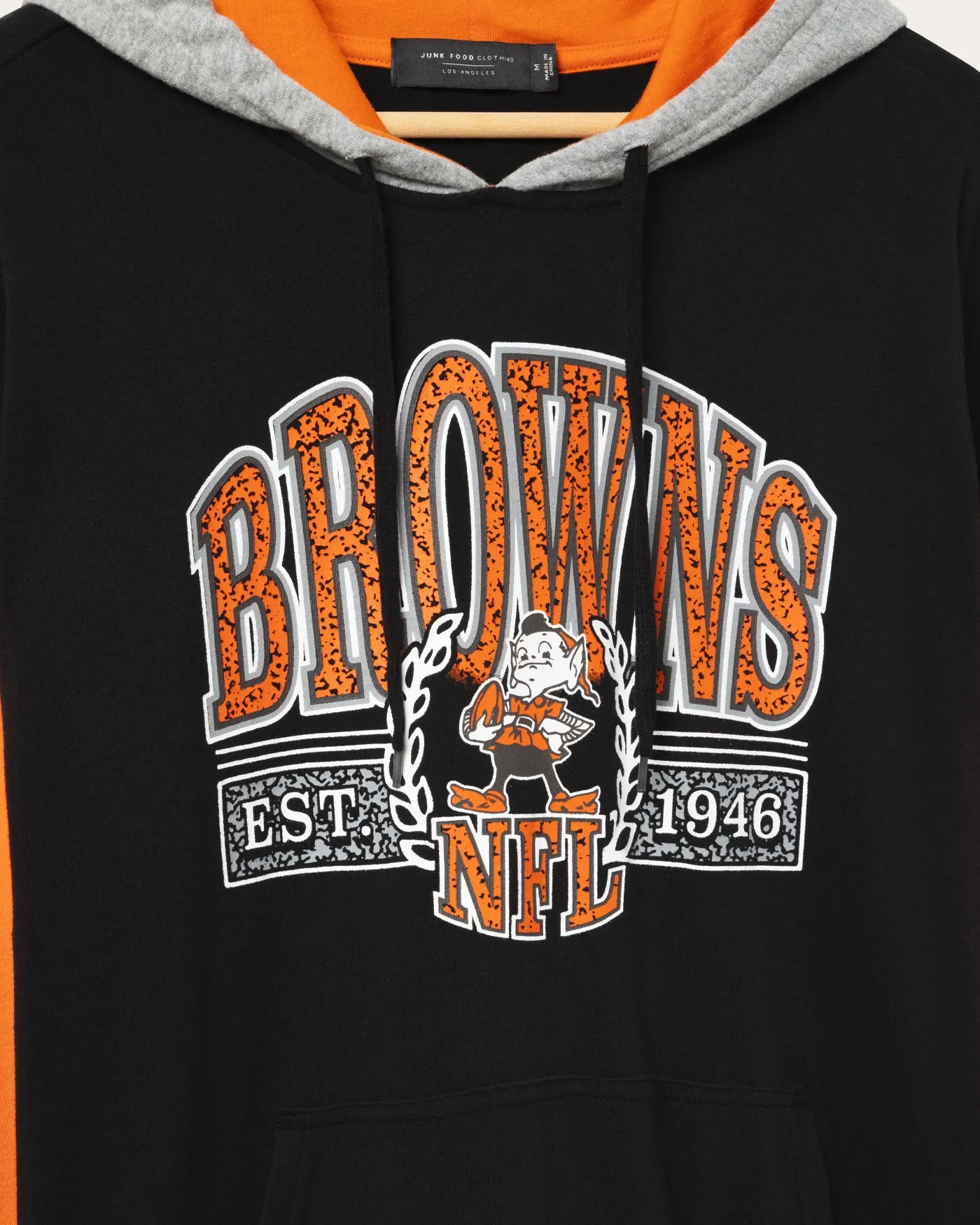 Cleveland Browns Tri Color Block Hoodie sold by Junk Food Clothing product image thumbnail 3