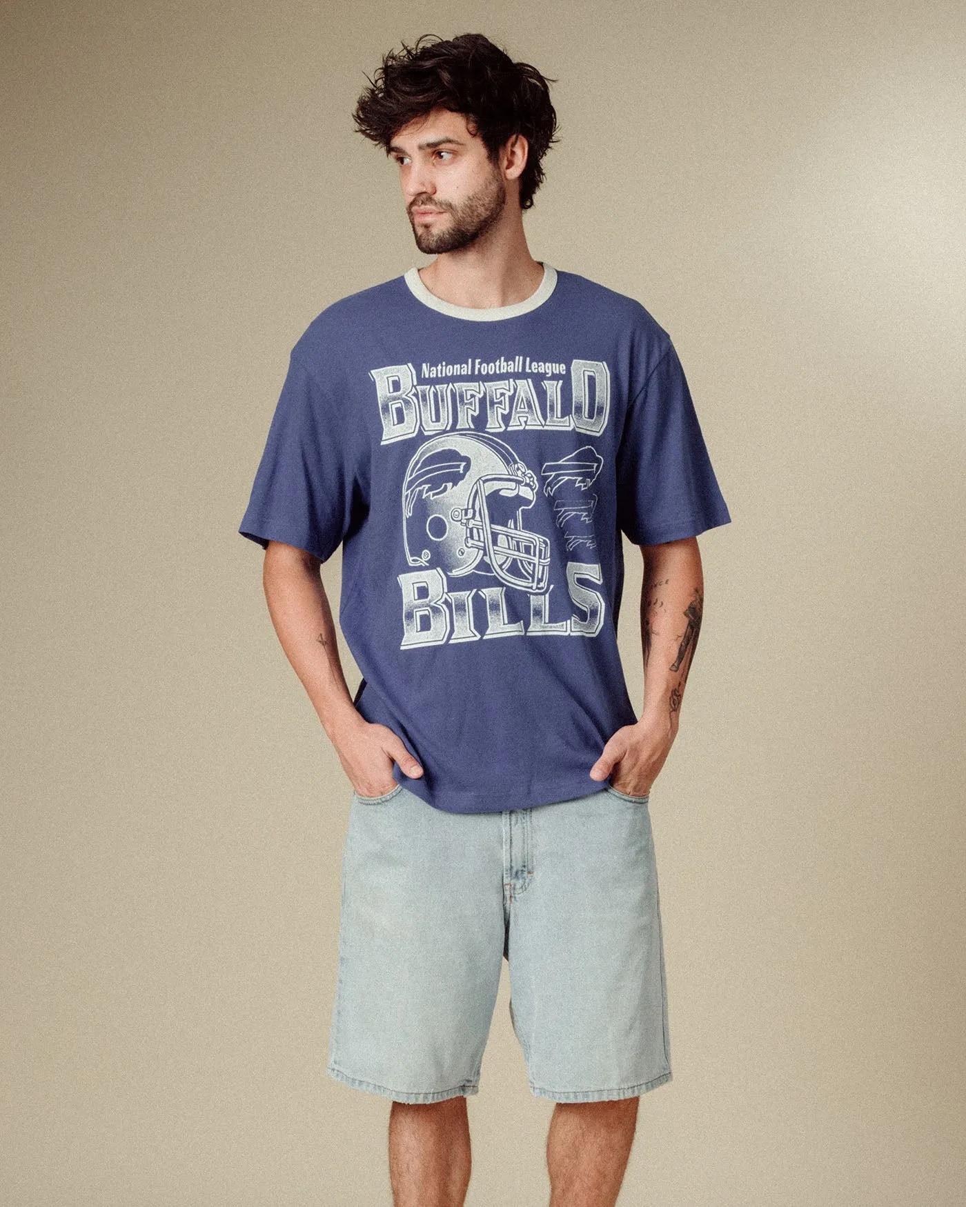 Buffalo Bills Oversized Ringer Tee sold by Junk Food Clothing product image thumbnail 2