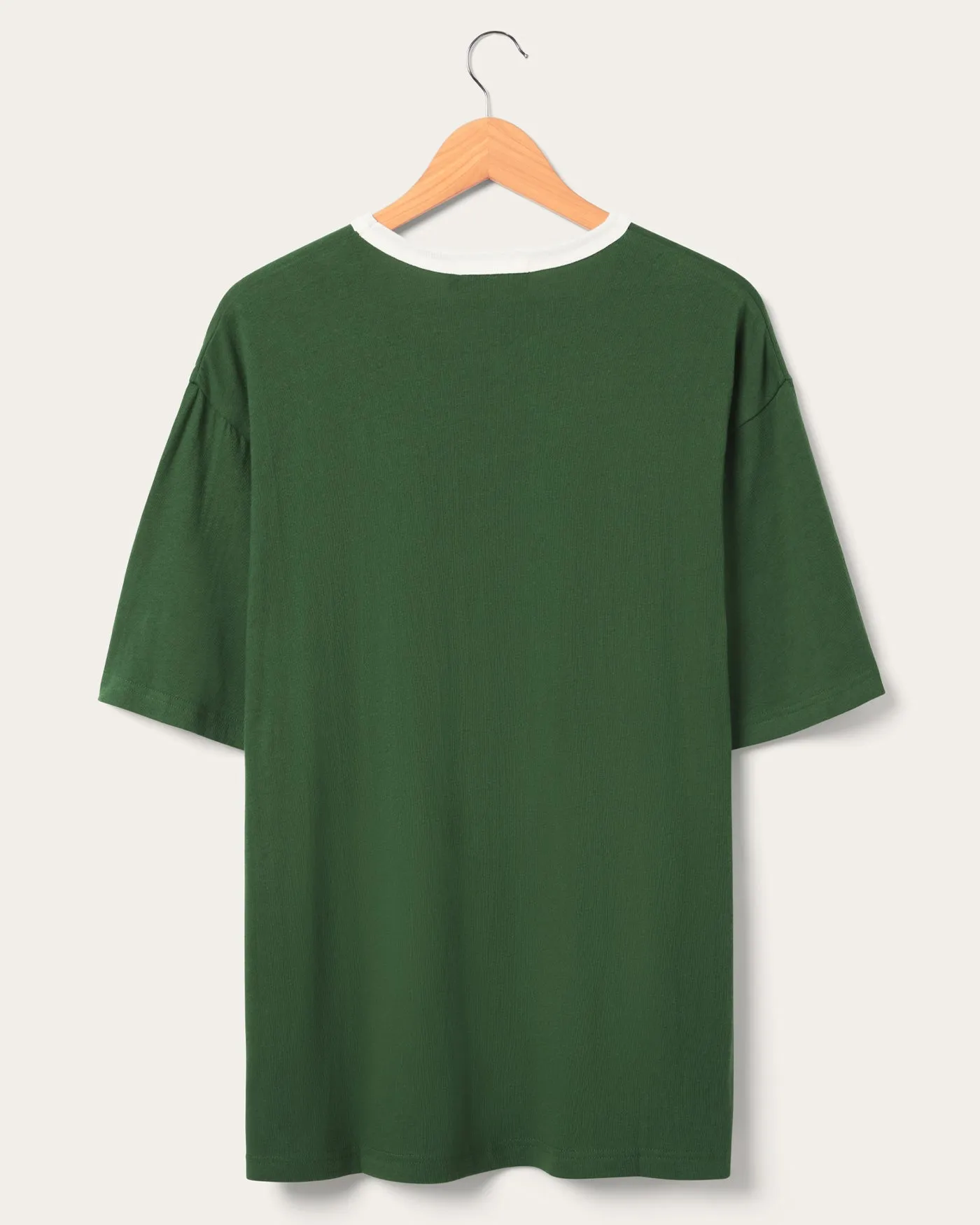 Green Bay Packers Oversized Ringer Tee sold by Junk Food Clothing product image thumbnail 3