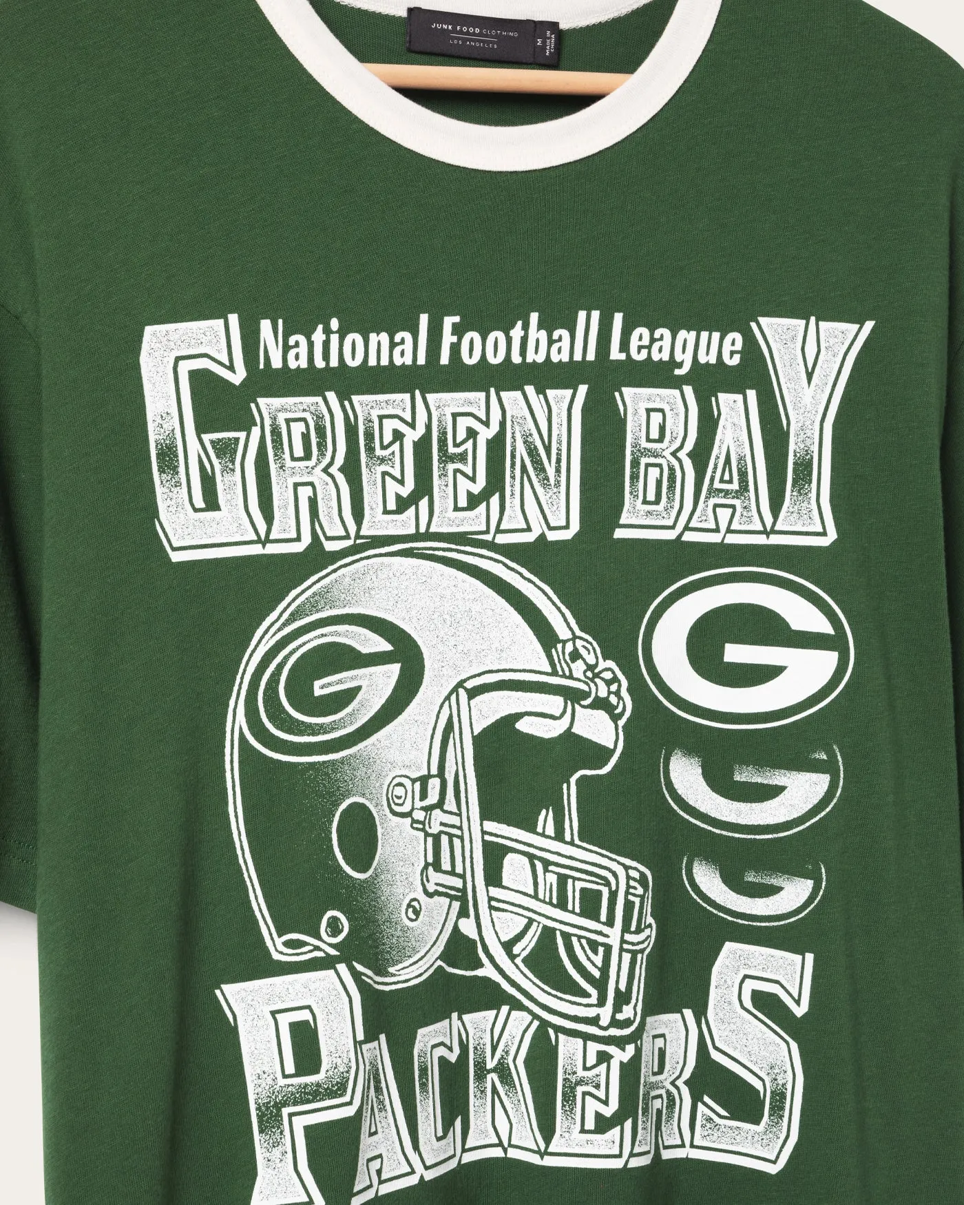 Green Bay Packers Oversized Ringer Tee sold by Junk Food Clothing product image thumbnail 4