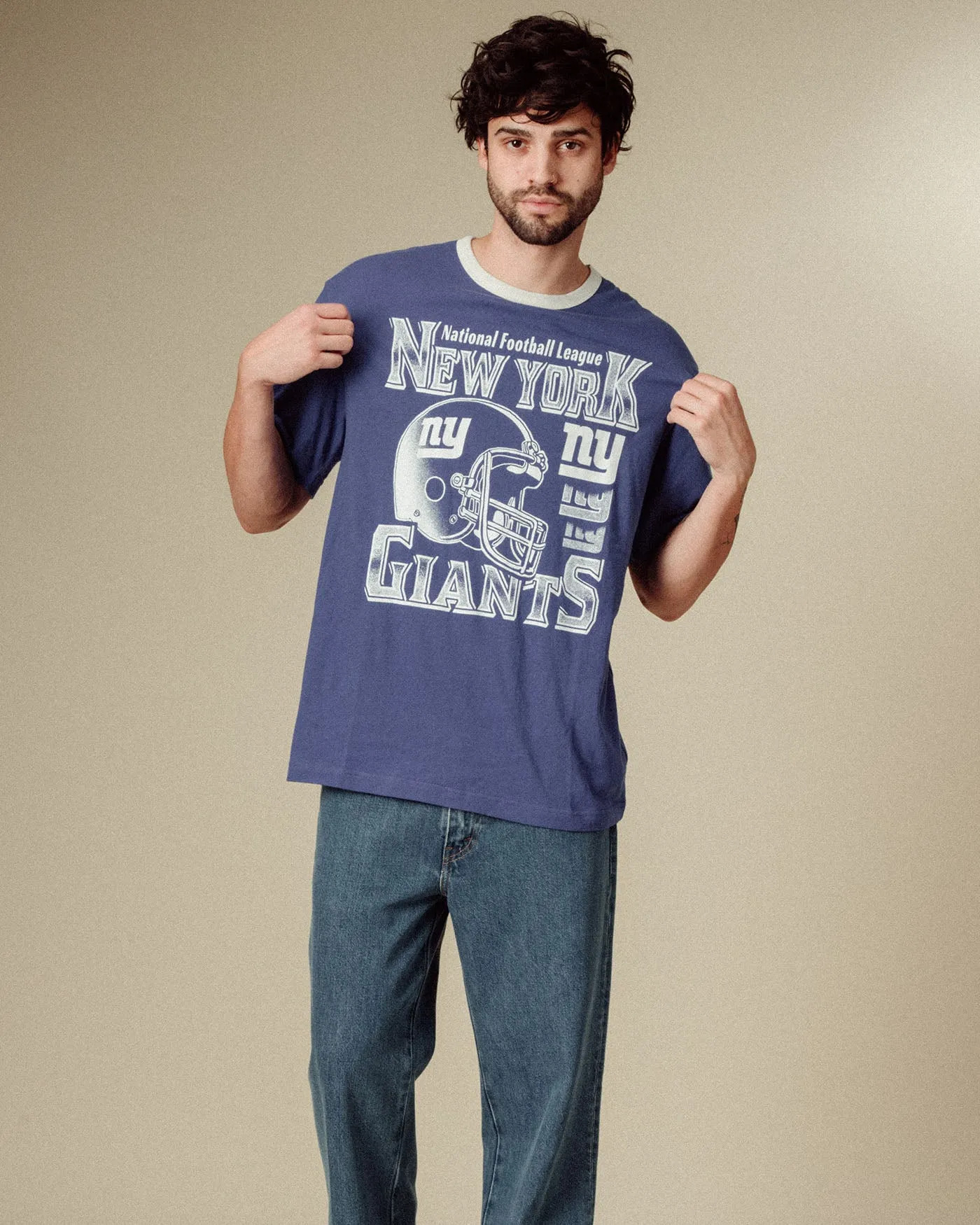 New York Giants Oversized Ringer Tee sold by Junk Food Clothing product image thumbnail 2