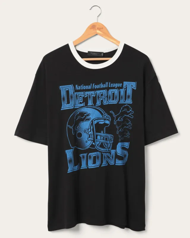 Detroit Lions Oversized Ringer Tee sold by Junk Food Clothing