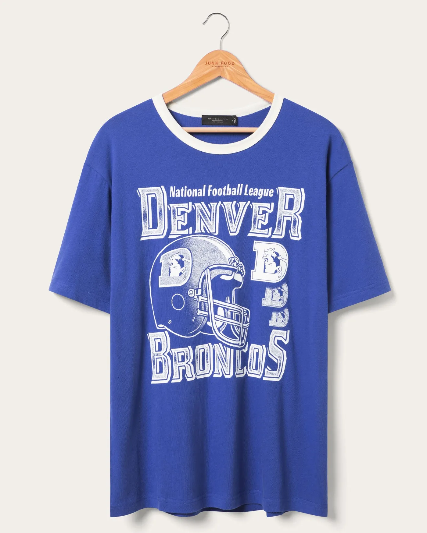 Denver Broncos Oversized Ringer Tee sold by Junk Food Clothing