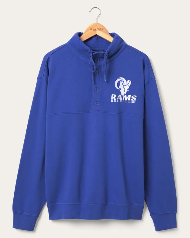 Los Angeles Rams Mock 1/4 Button Up sold by Junk Food Clothing