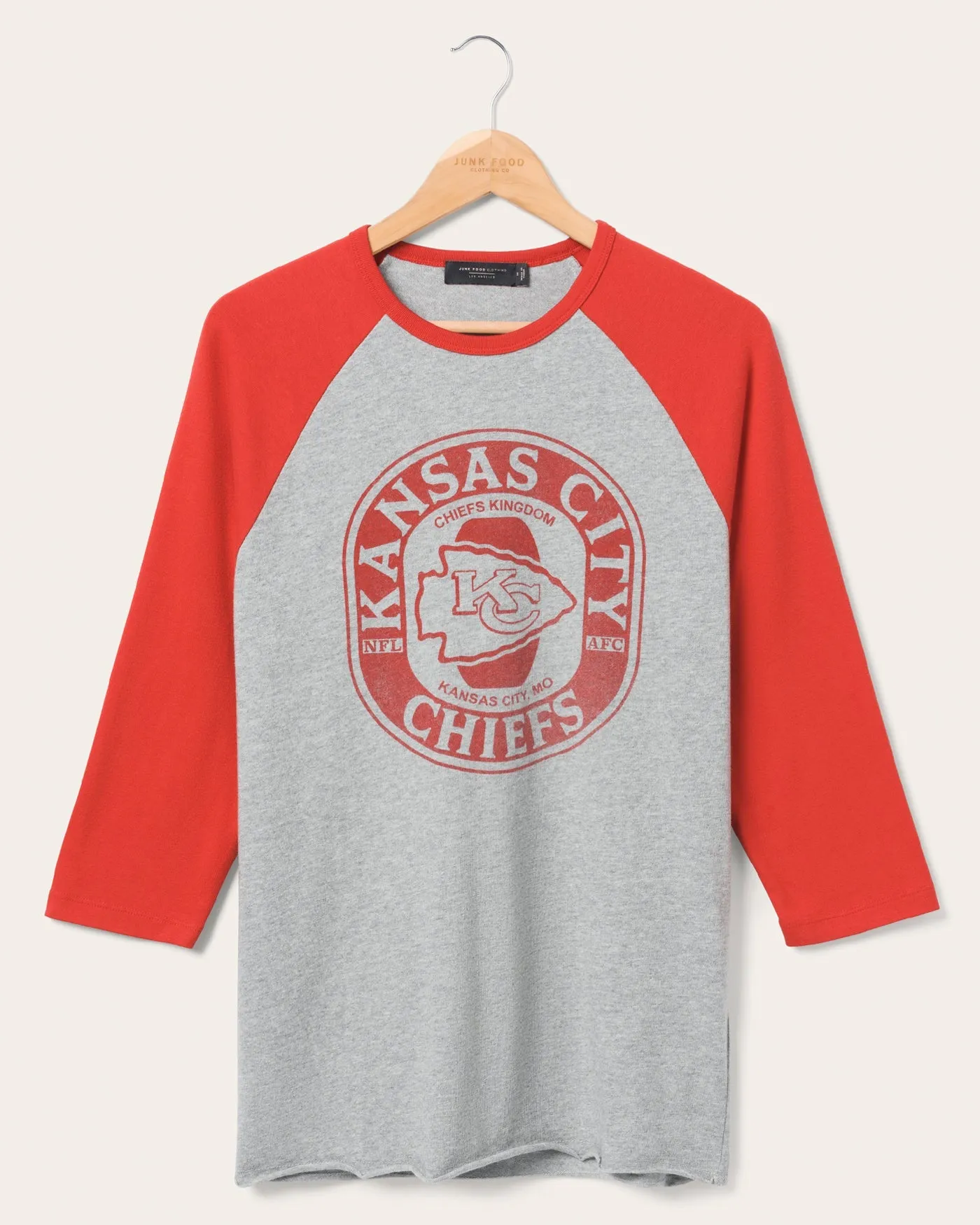 Kansas City Chiefs Elite Raglan sold by Junk Food Clothing