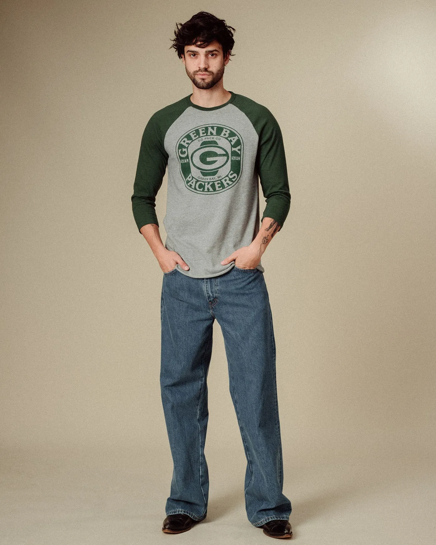 Green Bay Packers Elite Raglan sold by Junk Food Clothing product image thumbnail 2