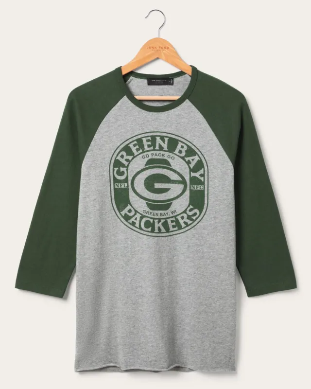Green Bay Packers Elite Raglan made by Junk Food Clothing