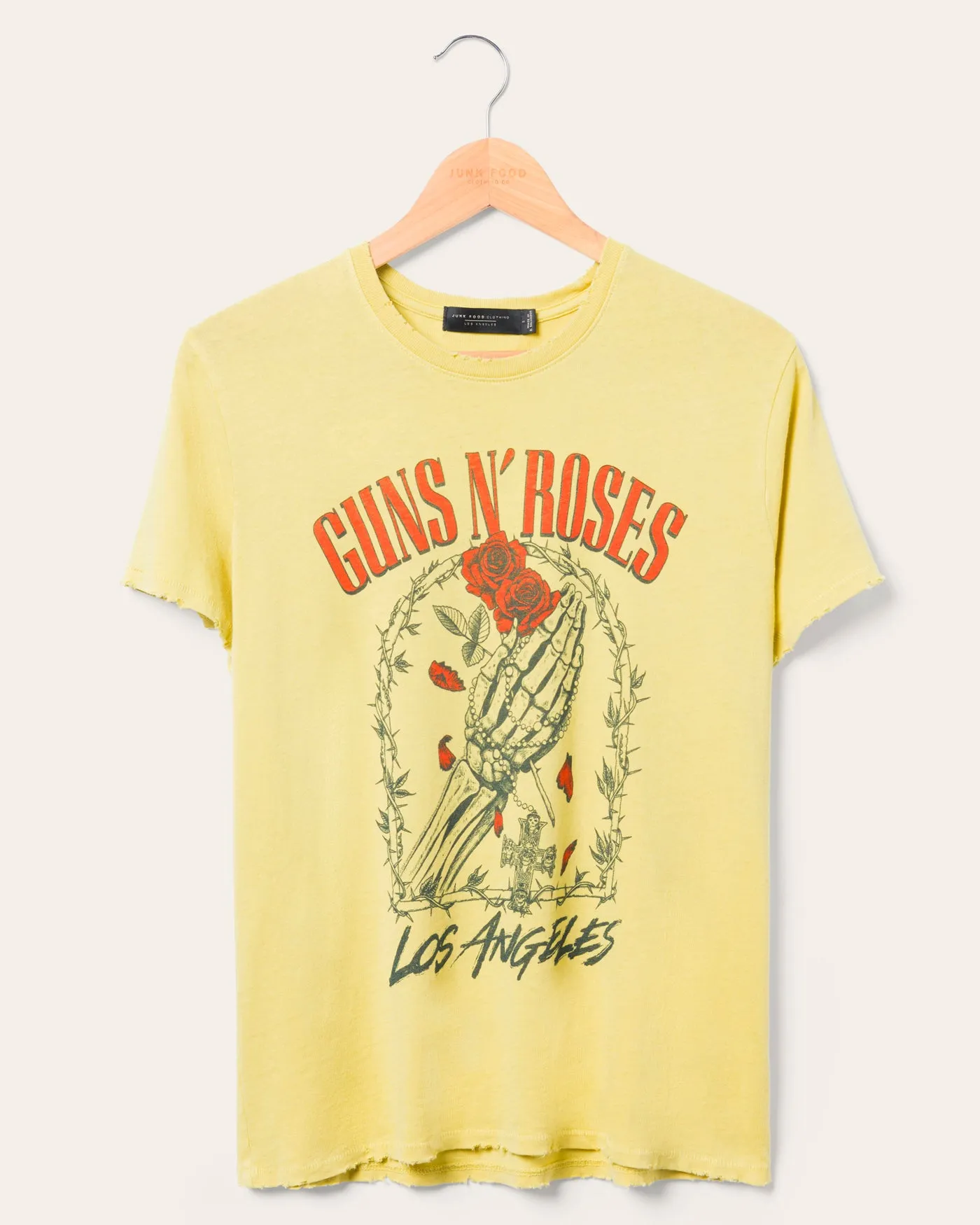 Women's Guns N' Roses Los Angeles Vintage Tee sold by Junk Food Clothing