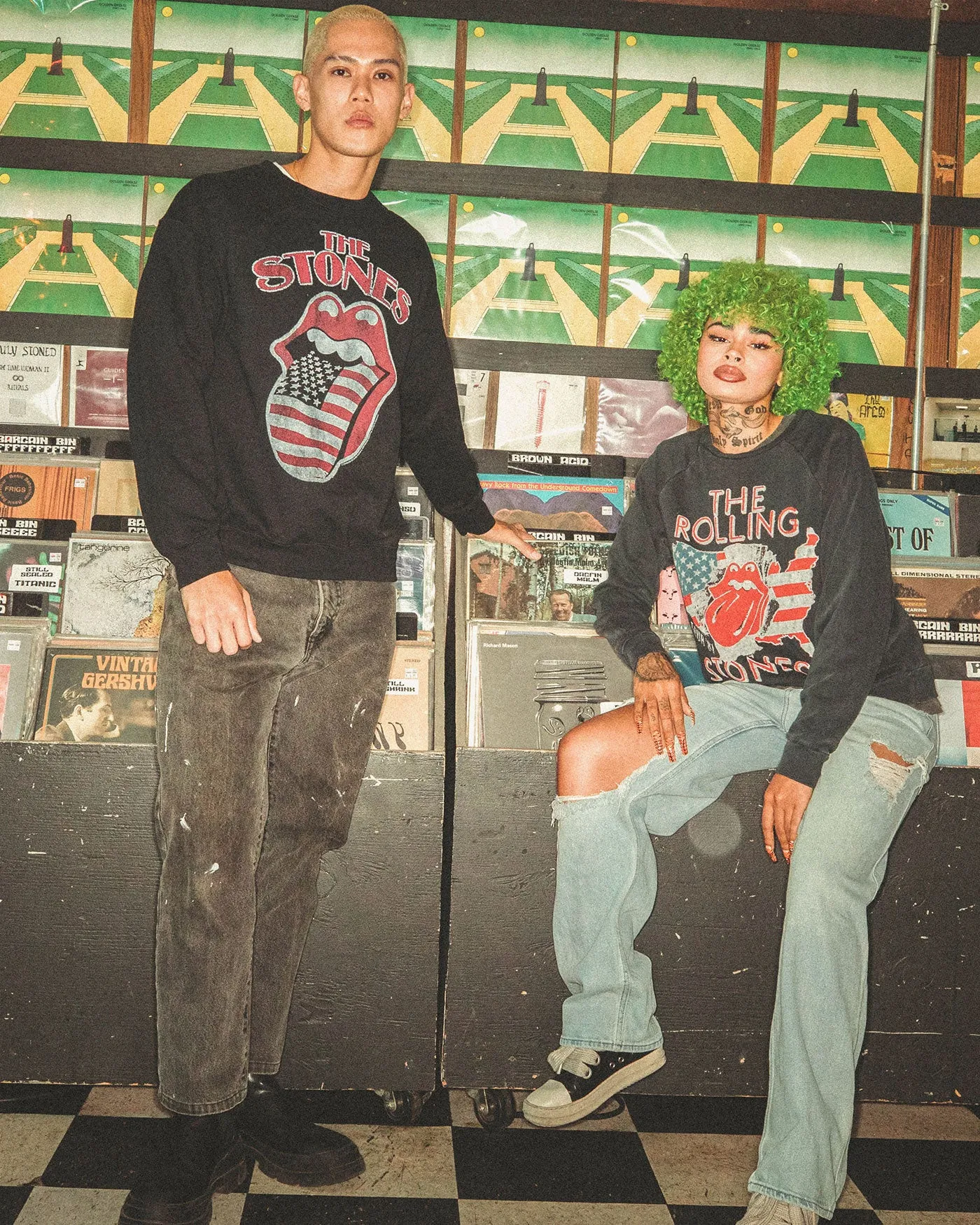 Women's The Rolling Stones US Tour '81 Fleece Raglan sold by Junk Food Clothing product image thumbnail 3