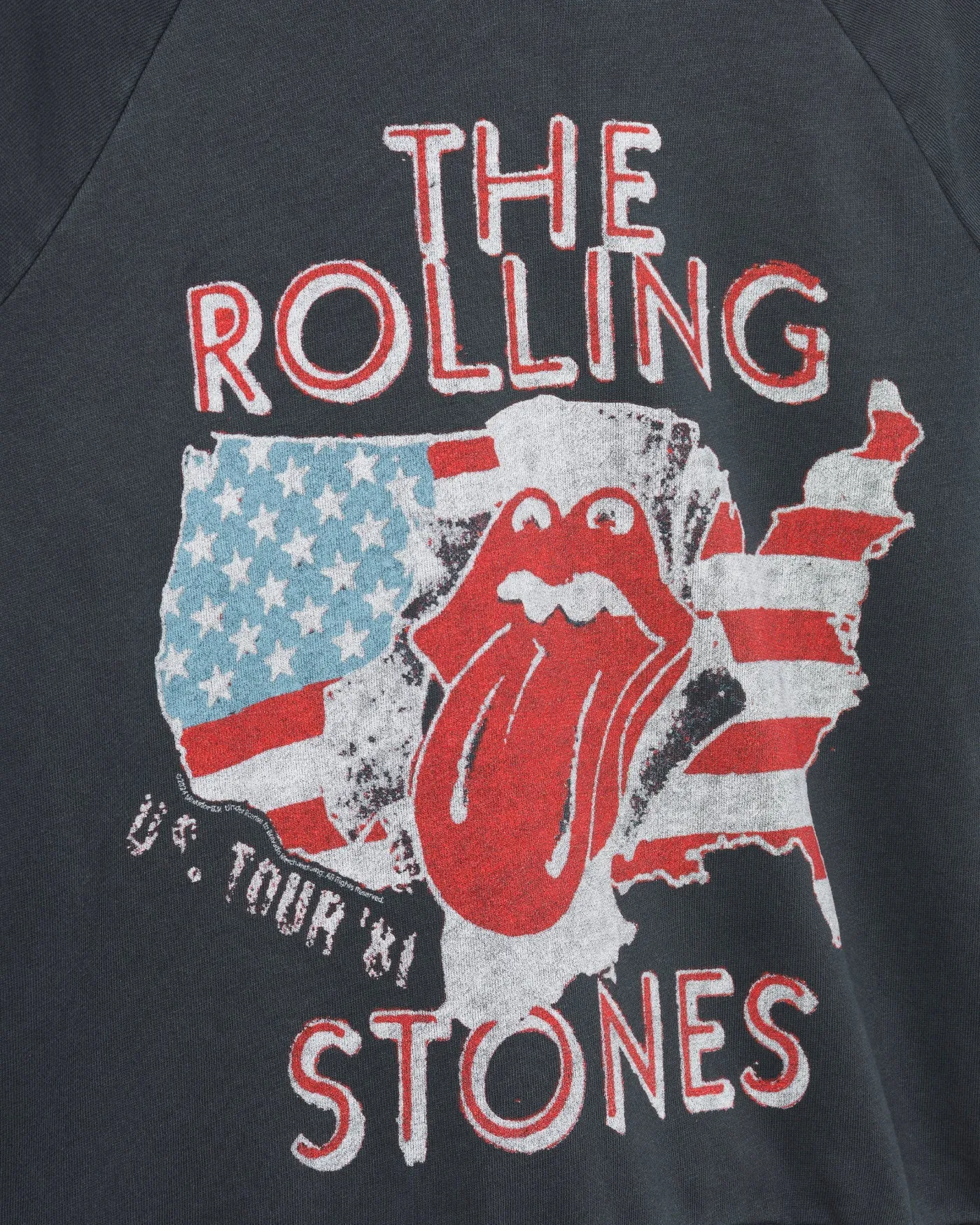 Women's The Rolling Stones US Tour '81 Fleece Raglan sold by Junk Food Clothing product image thumbnail 5