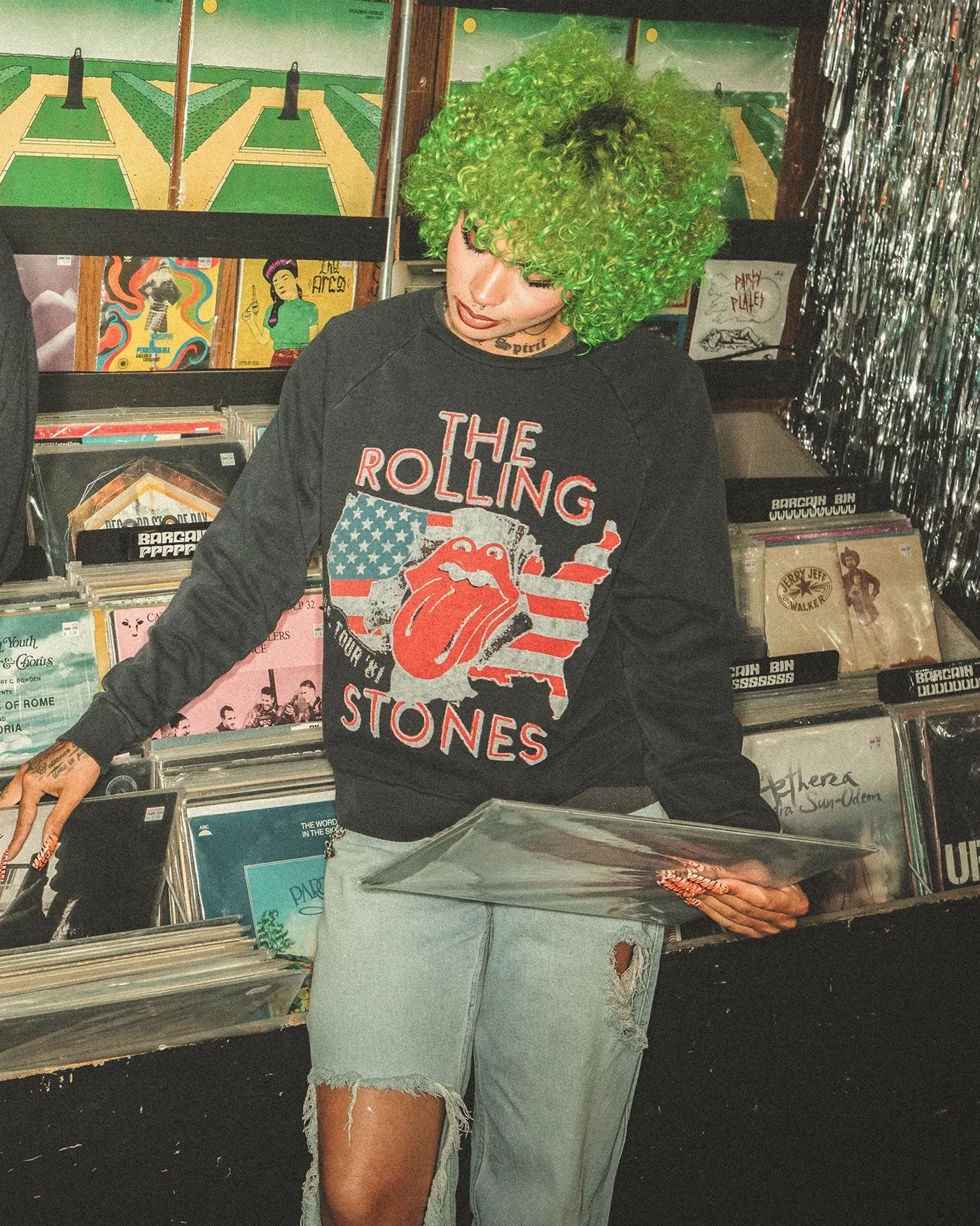 Women's The Rolling Stones US Tour '81 Fleece Raglan sold by Junk Food Clothing product image thumbnail 2