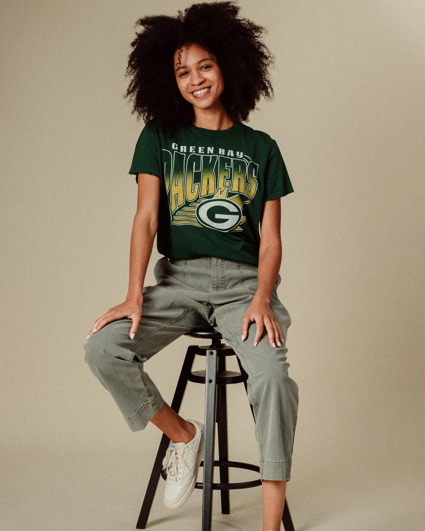 Women's Green Bay Packers Vintage Tee sold by Junk Food Clothing product image thumbnail 2