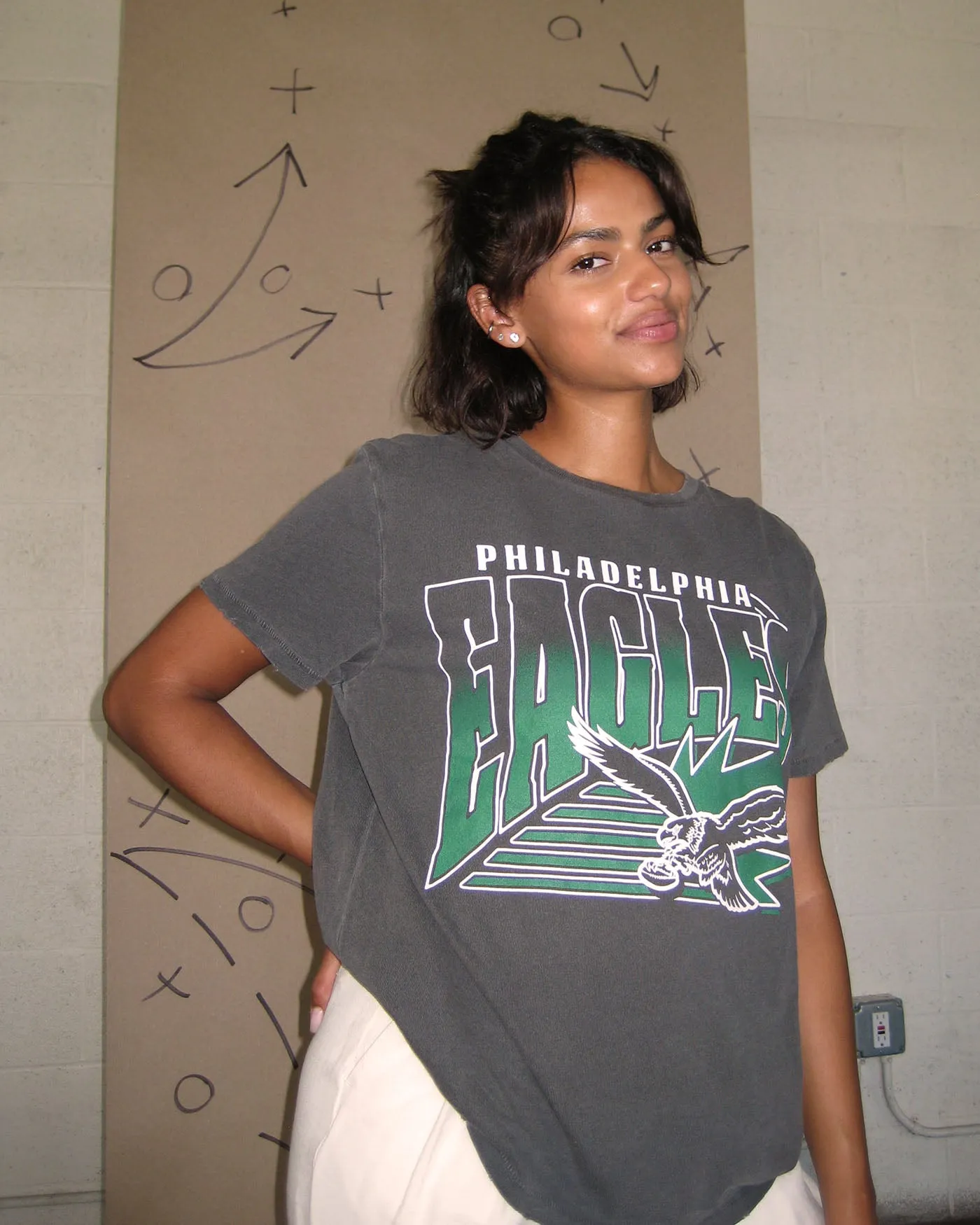 Women's Philadelphia Eagles Vintage Tee sold by Junk Food Clothing product image thumbnail 2