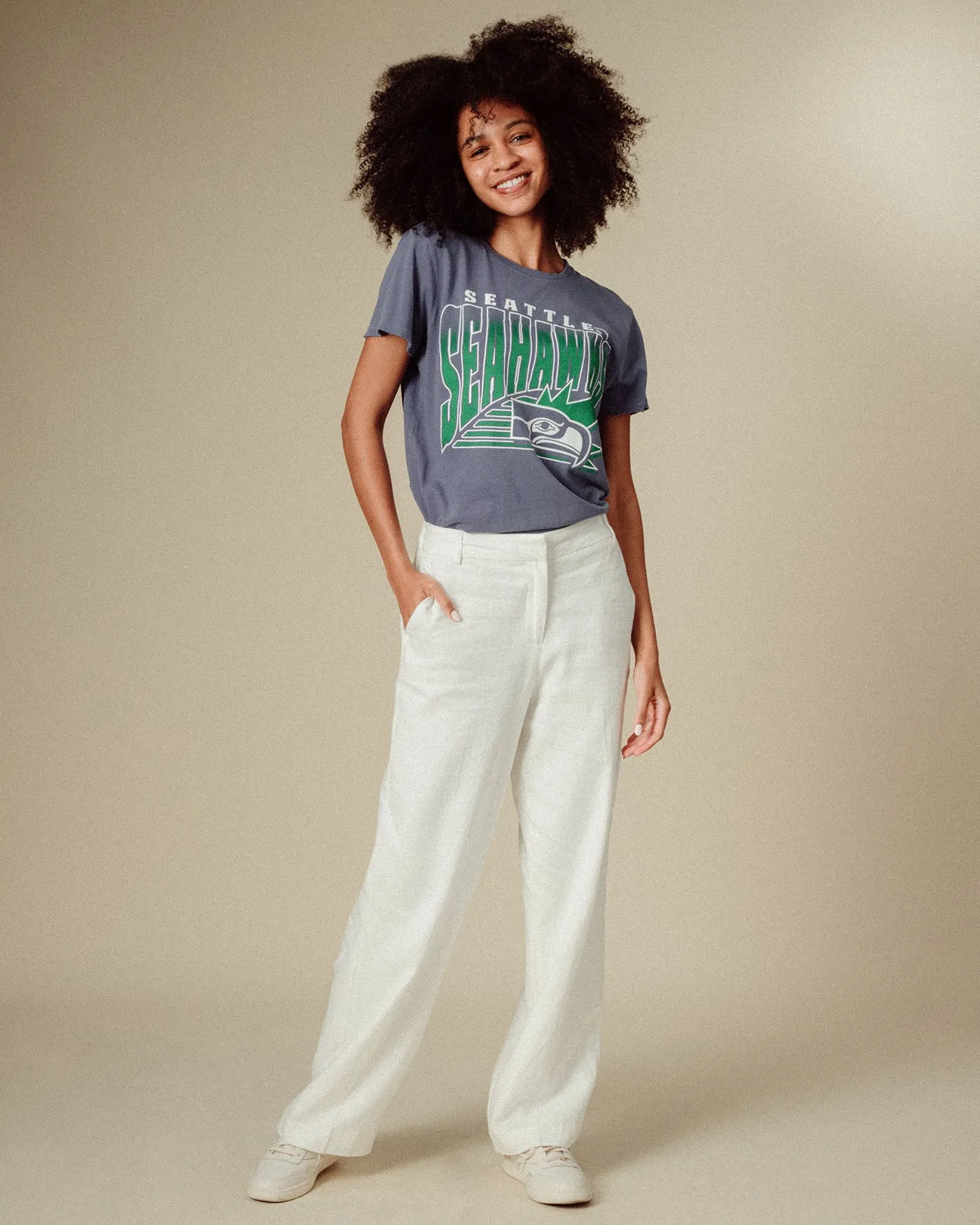 Women's Seattle Seahawks Vintage Tee sold by Junk Food Clothing product image thumbnail 3