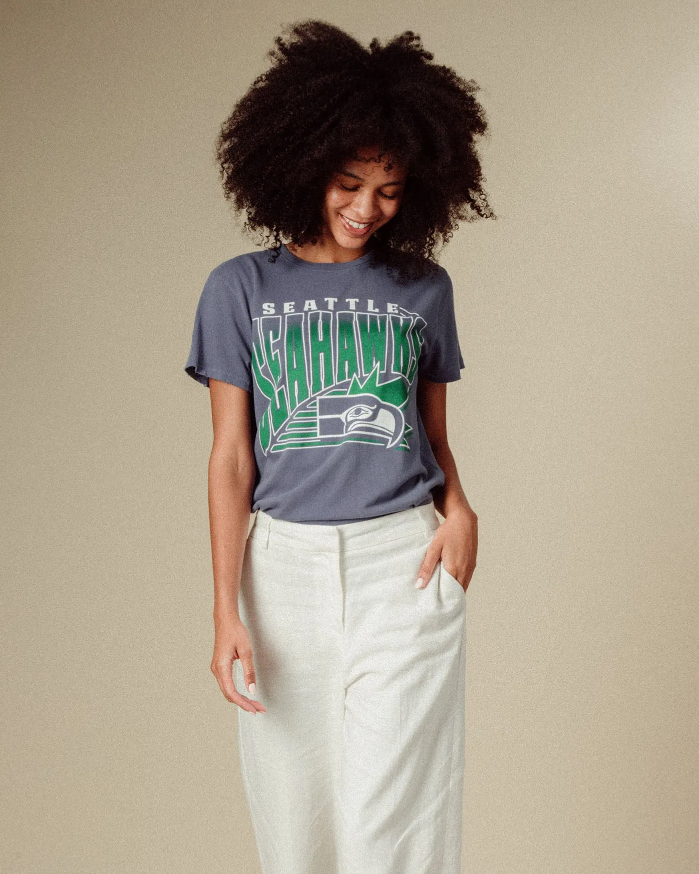 Women's Seattle Seahawks Vintage Tee sold by Junk Food Clothing product image thumbnail 2