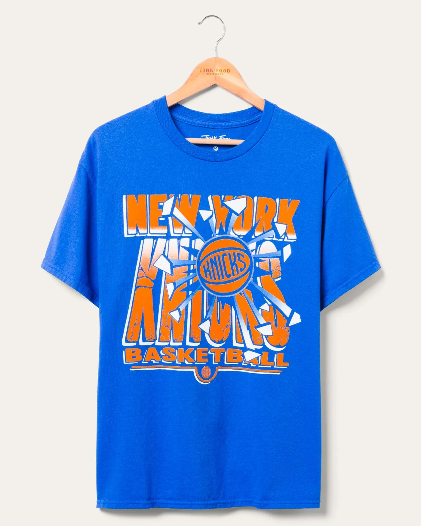 Knicks Break Through Short Sleeve Tee sold by Junk Food Clothing
